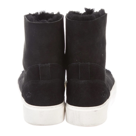 UGG Suede High Top Sneakers Shearling Size 8 - Picture 4 of 12